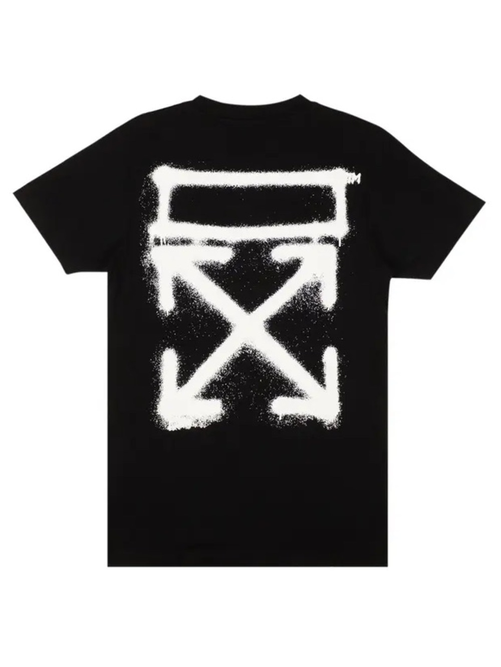 Off-White Spray Marker Slim Cotton Tee 'Black/White'/Size: Medium